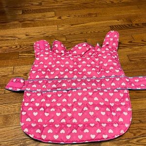 Reversible blue to pink w white hearts Velcro closures